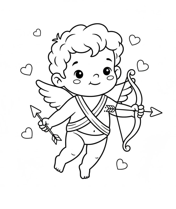 Cupido da colorare