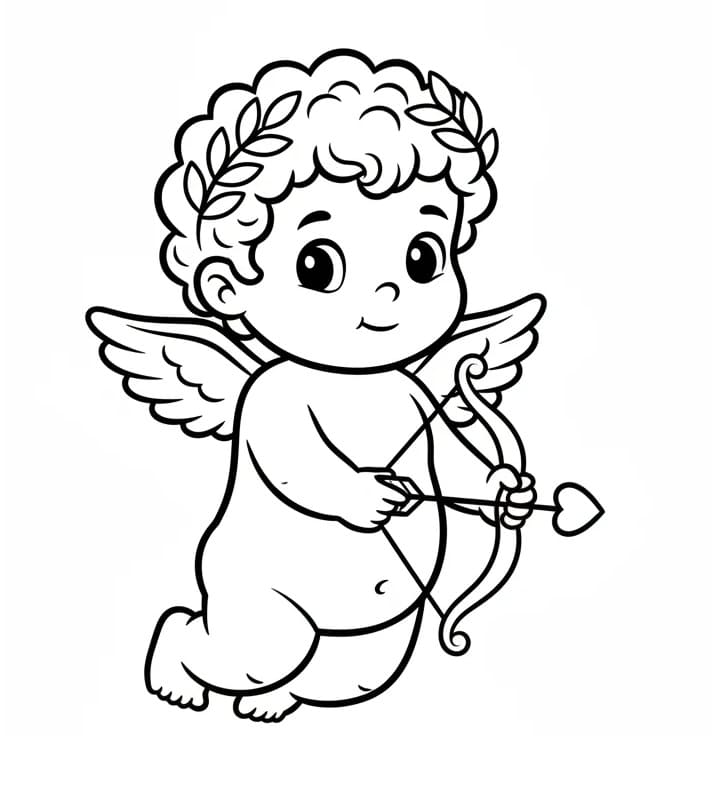 Cupido Carino da colorare