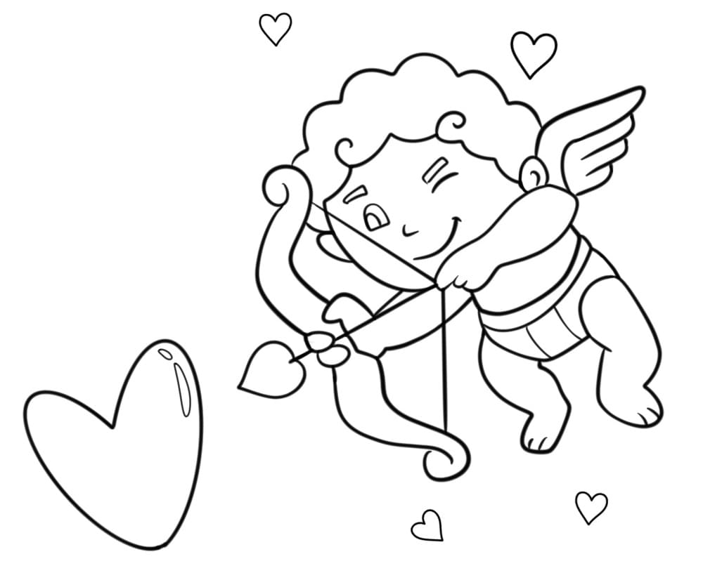 Cupido Elegante da colorare