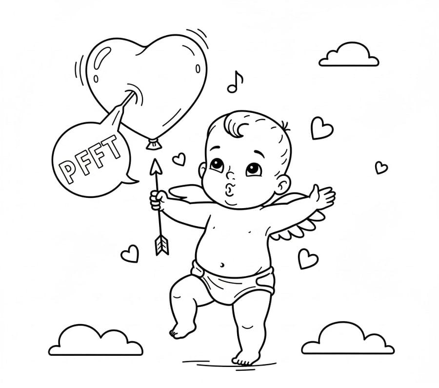 Cupido Gratuito da colorare