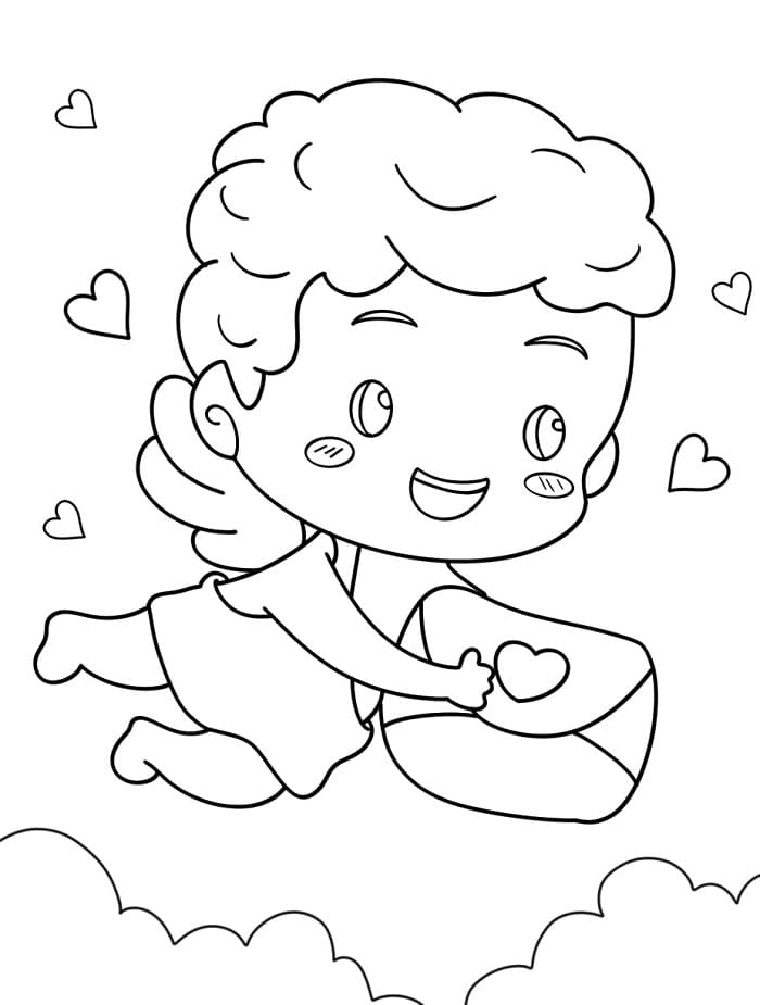 Cupido Grazioso da colorare