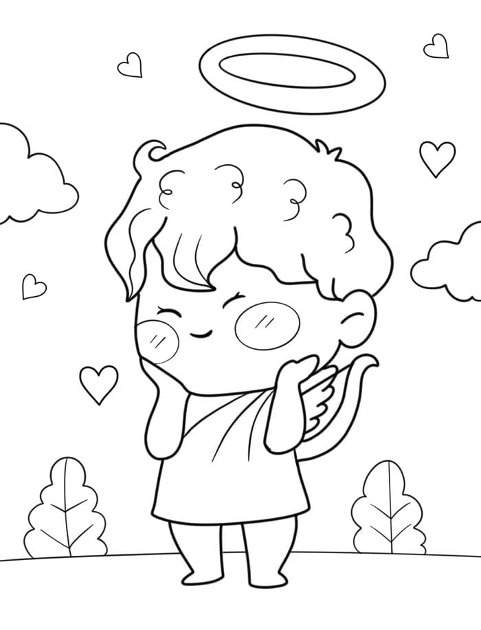 Cupido Omaggio da colorare