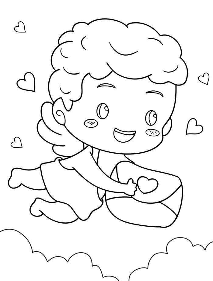 Cupido Regalo da colorare