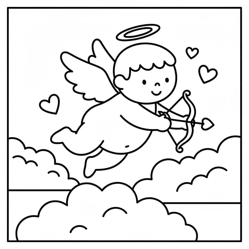 Cupido Semplice da colorare