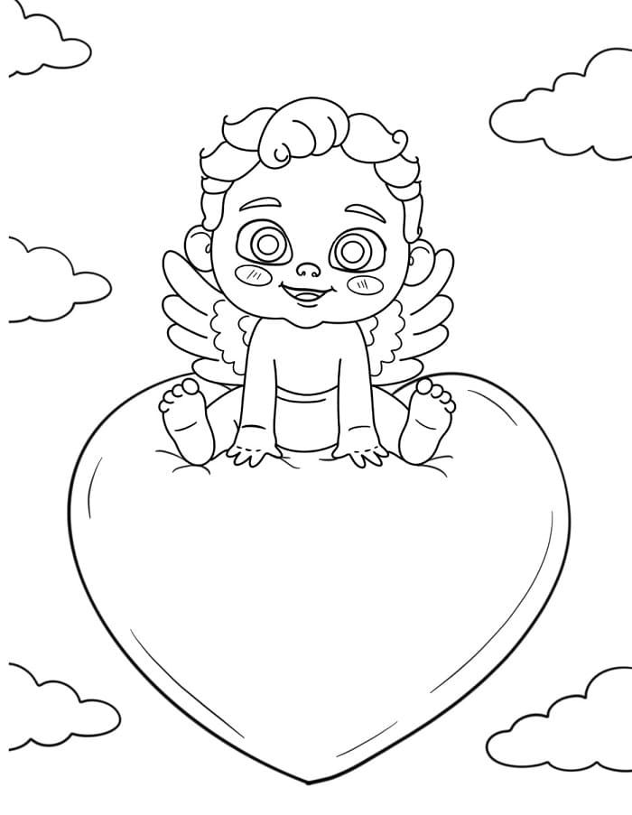 Cupido Stampabile Gratis da colorare