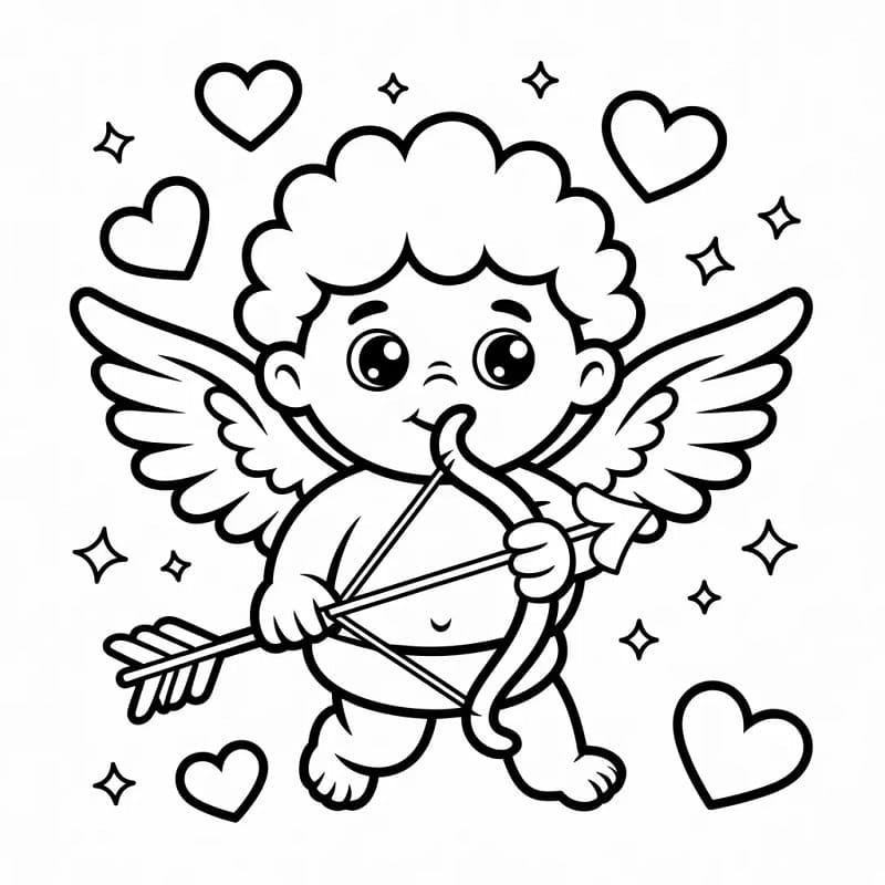 Cupido Tenerissimo da colorare