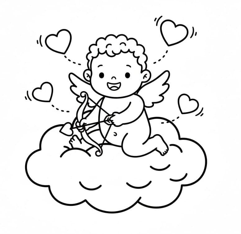 Cupido d’Amore da colorare