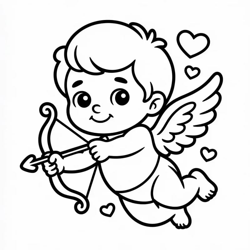 Cupido per Amore da colorare