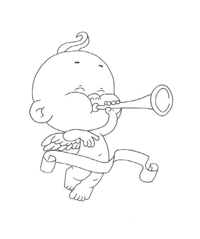 Cupido per Bimbi di 5 Anni da colorare