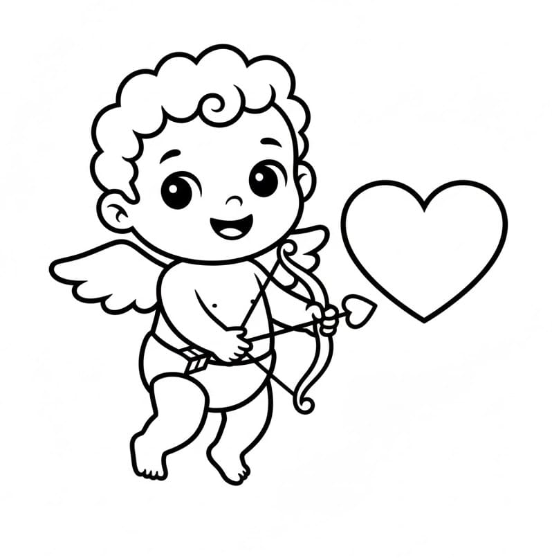 Cupido per Bimbi da colorare