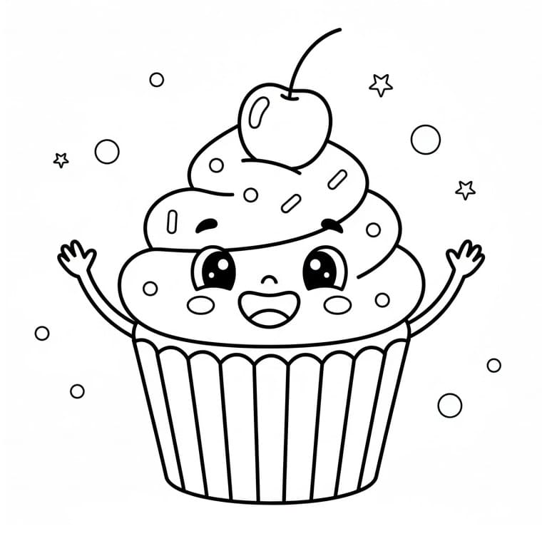 Dolcetto Cupcake da colorare