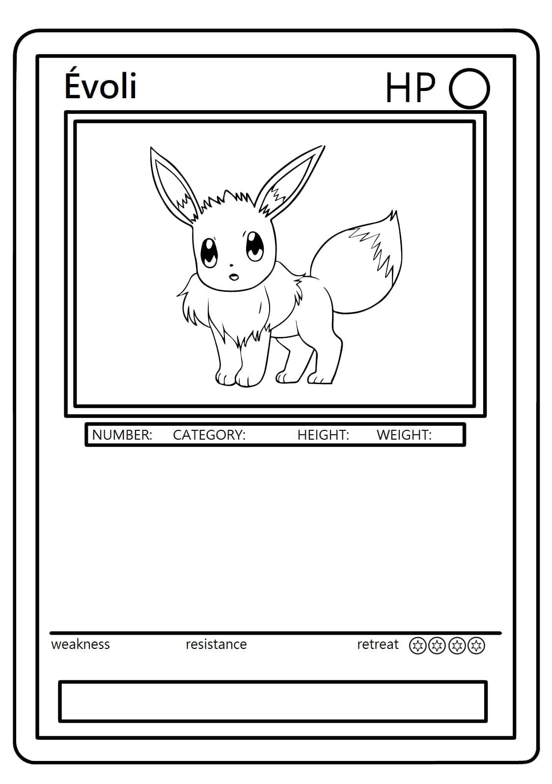 Eevee Carte Pokemon da colorare