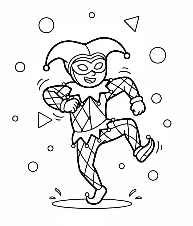 Gratis Arlecchino Stampabile da colorare