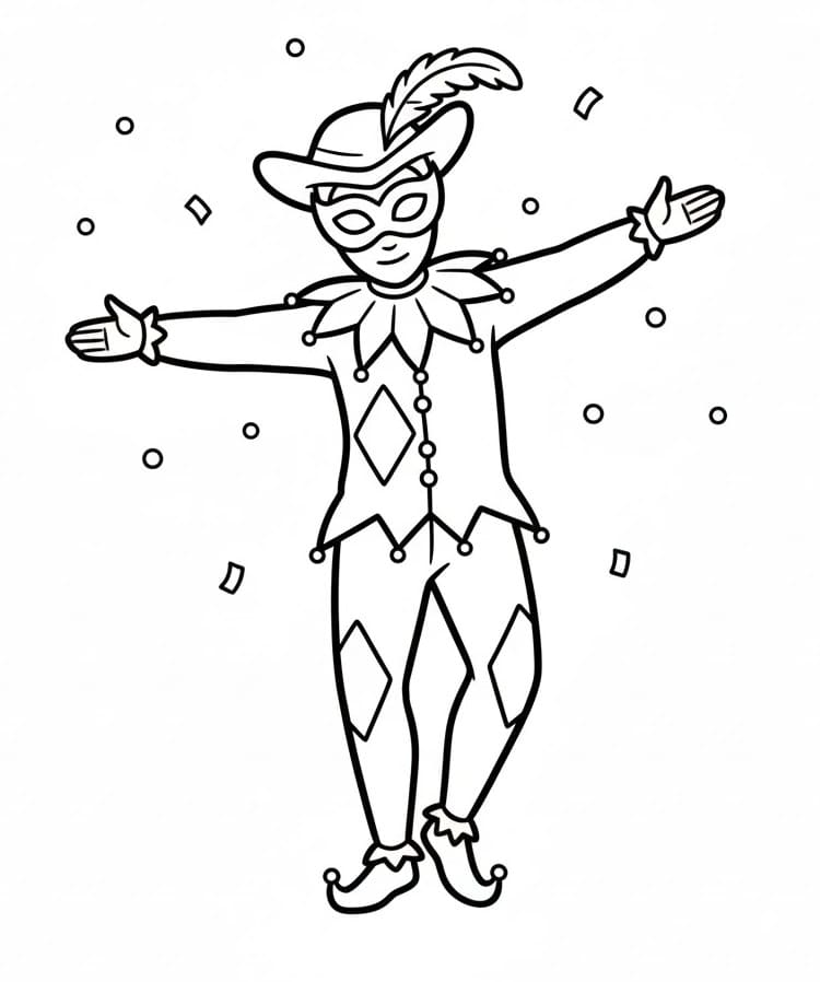 Gratis Arlecchino da Stampare da colorare