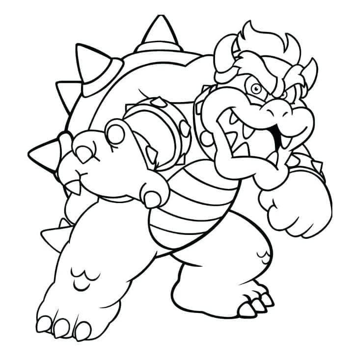 Gratis Bowser per Bimbi da colorare