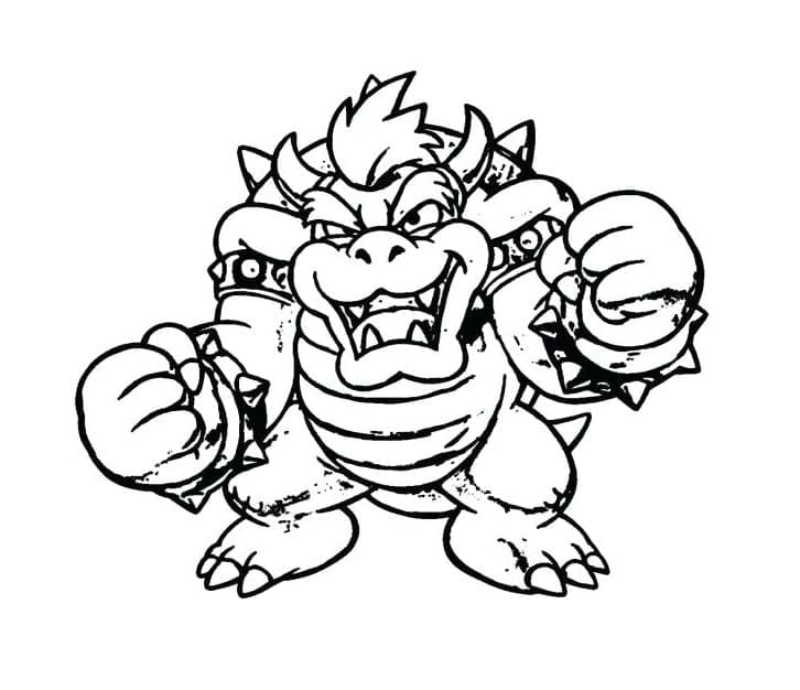 Gratis Immagine Bowser da colorare