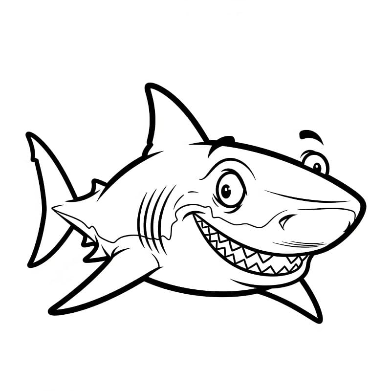 Gratis Immagine Squalo da colorare