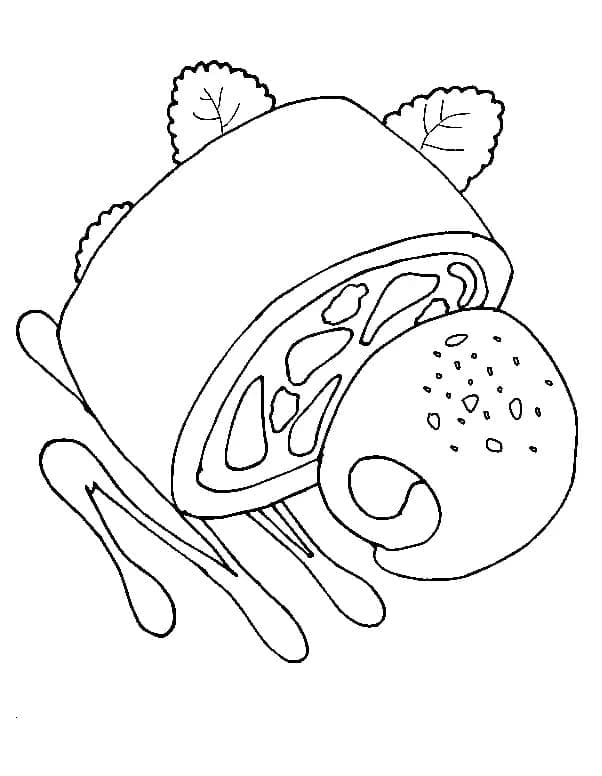 Gratis Immagine Torta da colorare