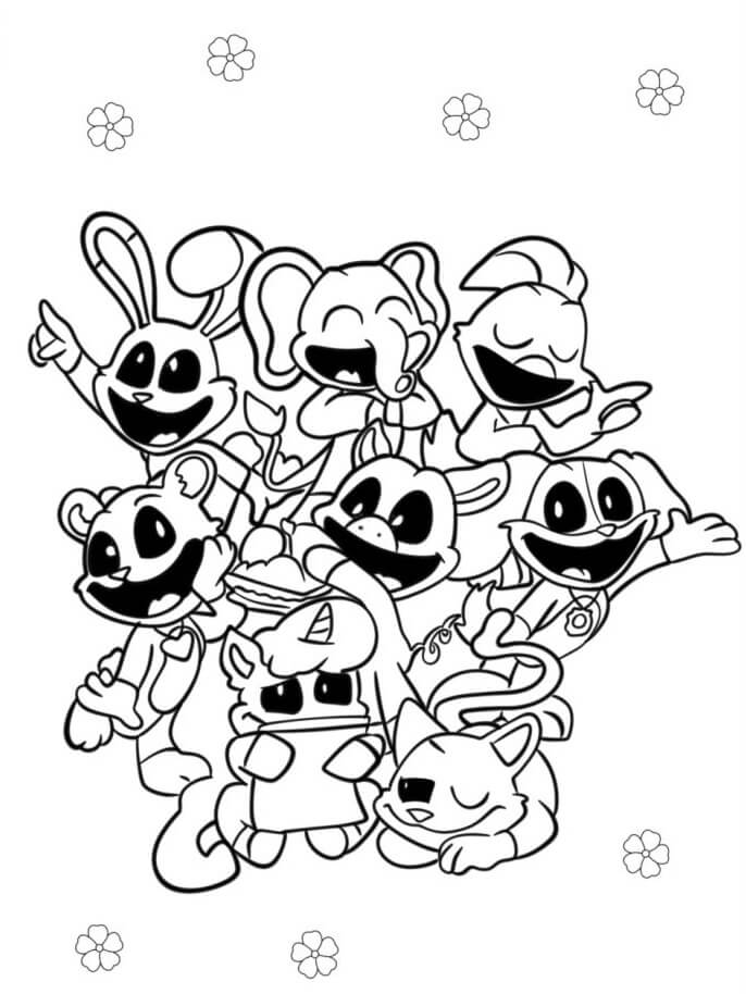 Gratis Smiling Critters da Stampare da colorare