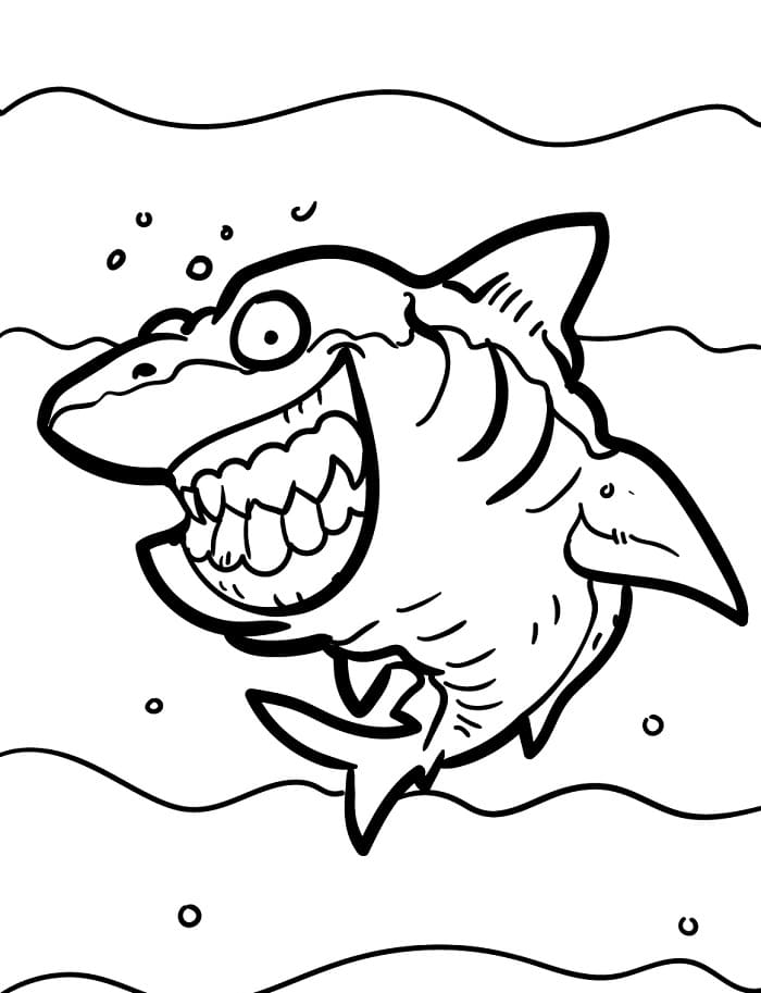 Gratis Squalo Stampabile da colorare