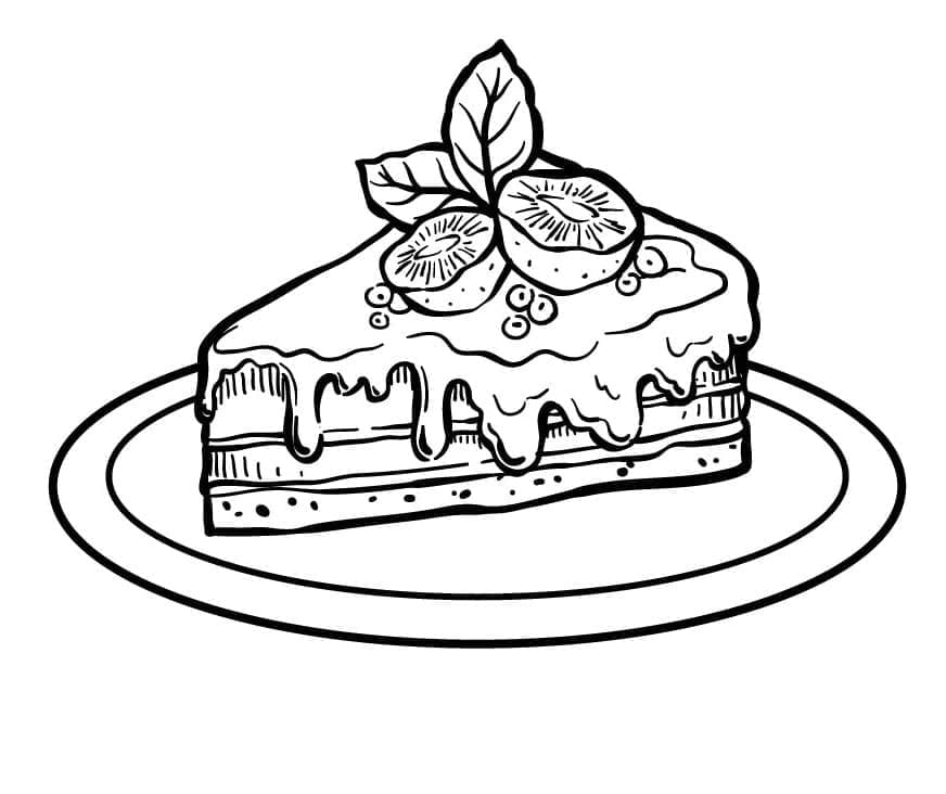 Gratis Torta da Stampare da colorare