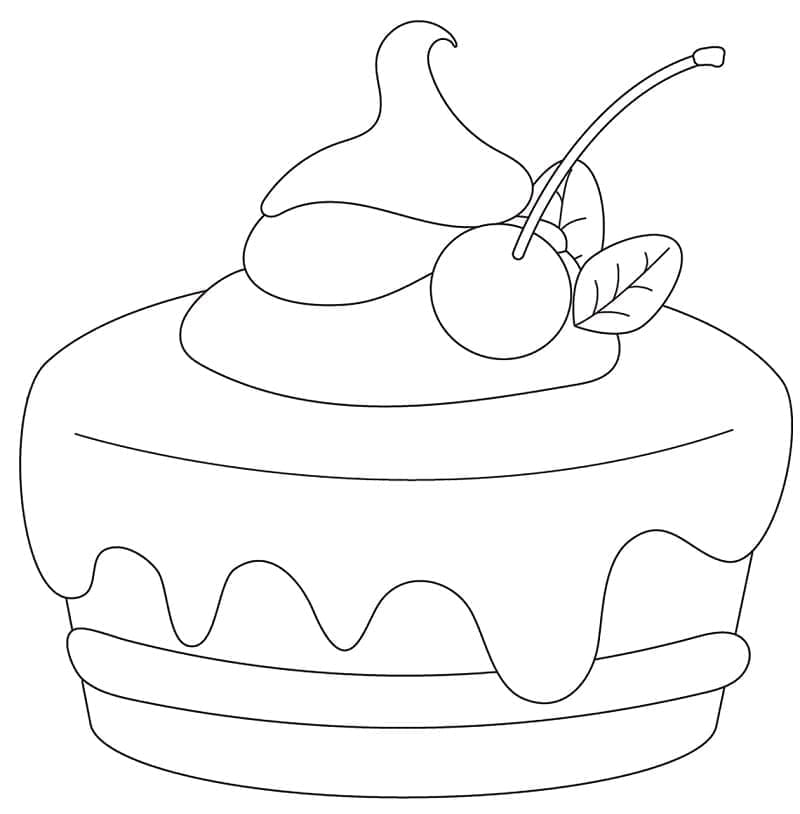 Gratis Torta per Bimbi da colorare