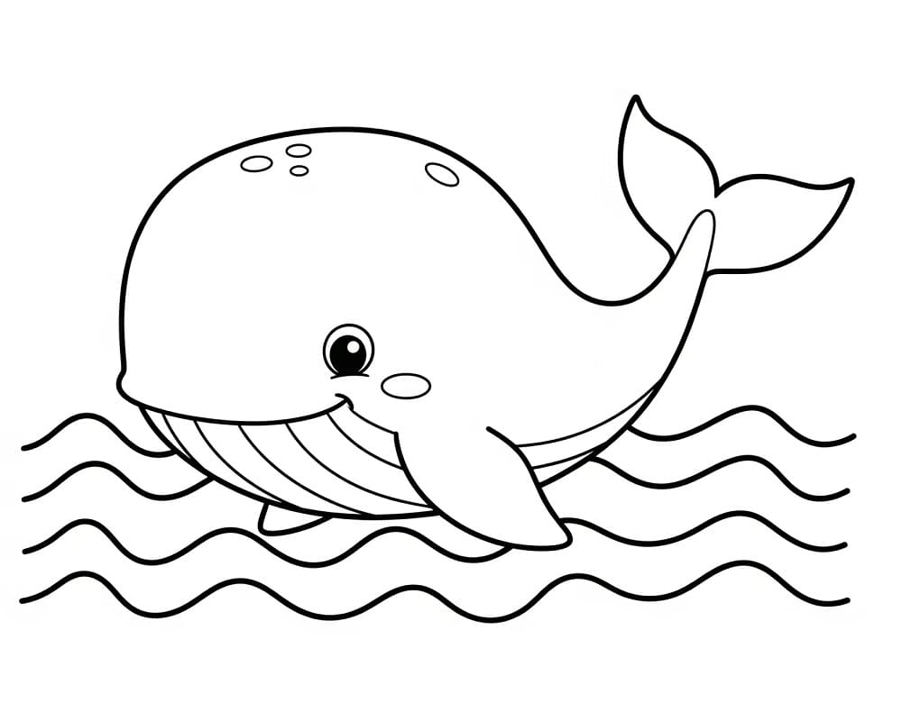 Immagine Balena da colorare