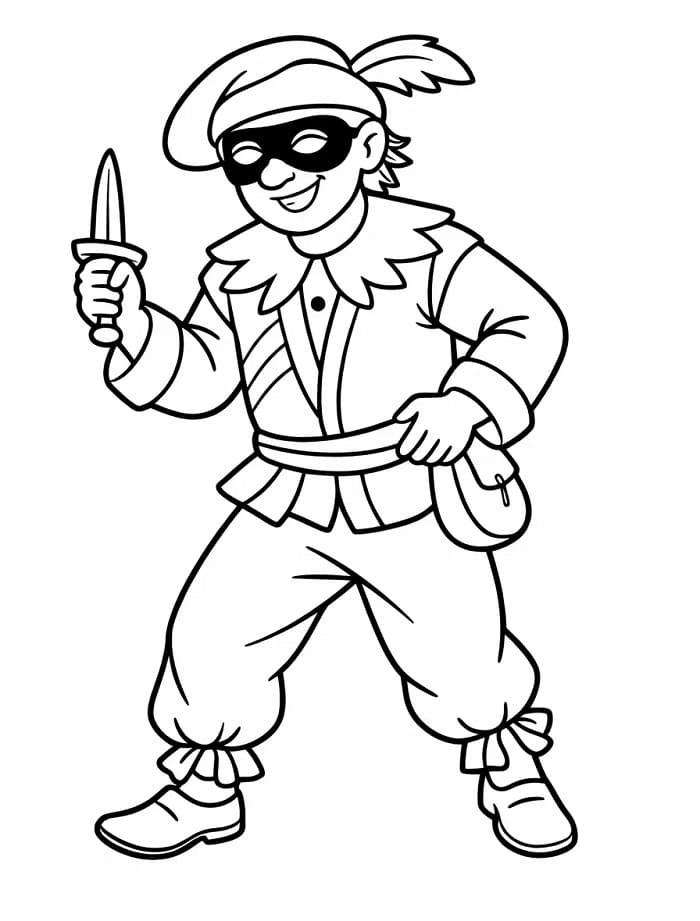 Immagine Brighella da colorare