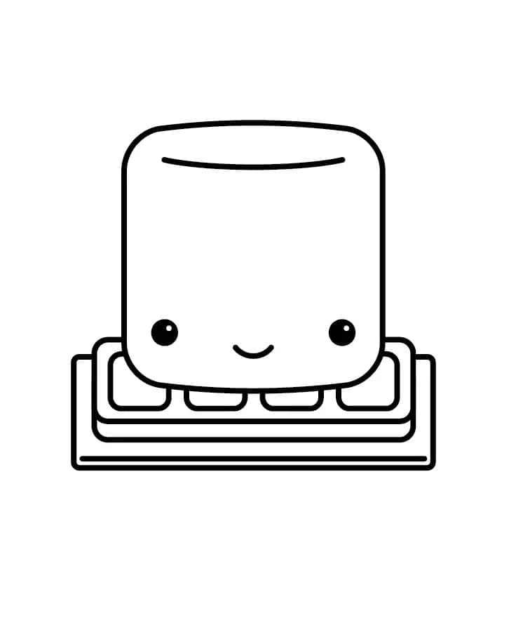 Immagine Kawaii da colorare