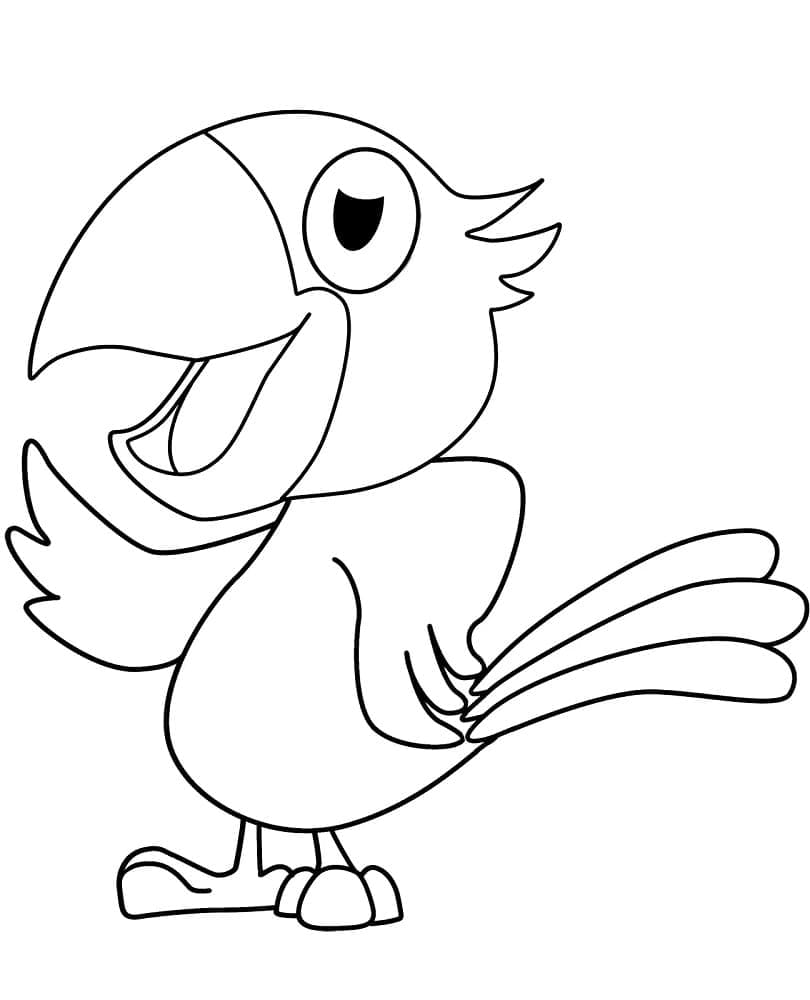 Immagine Pappagallo da colorare