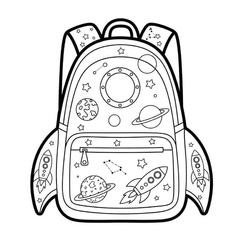 Immagine Stampabile Zaino da colorare