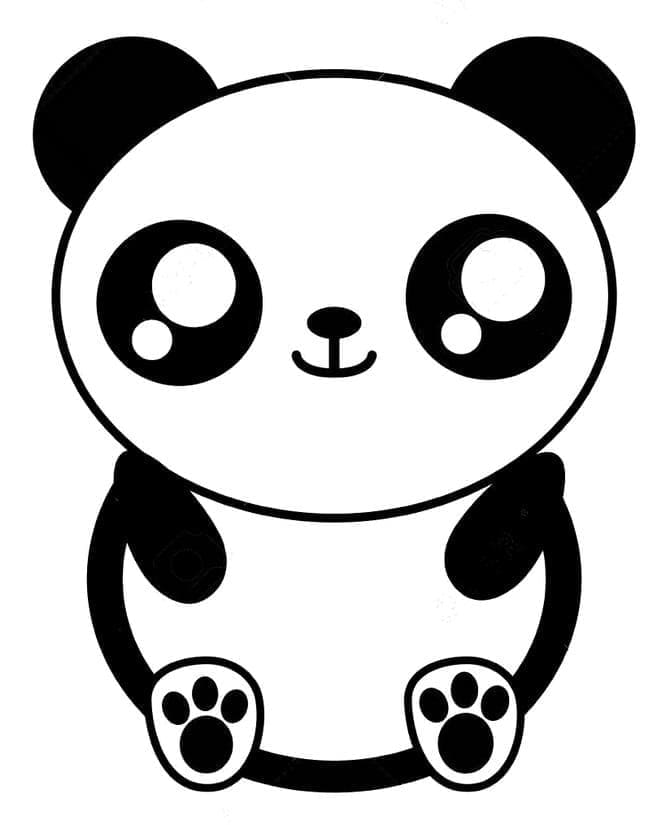 Panda Kawaii gratuito da colorare
