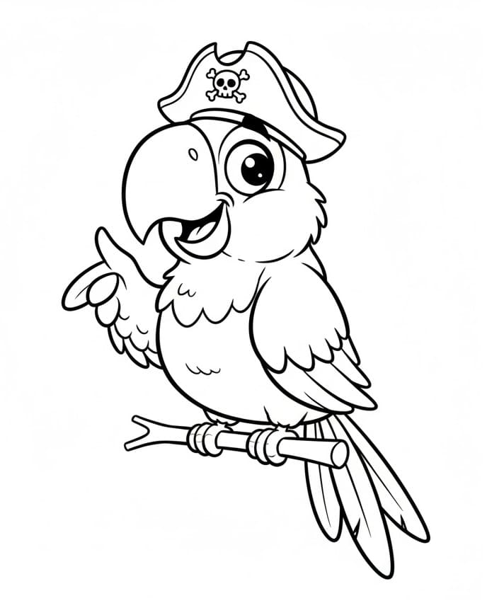 Pappagallo Animato da colorare