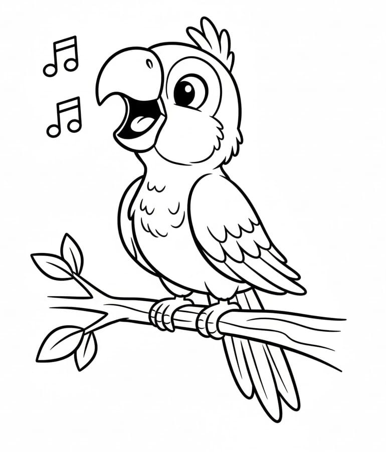 Pappagallo Gratuito da colorare