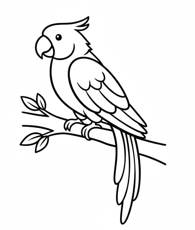 Pappagallo Leggero da colorare