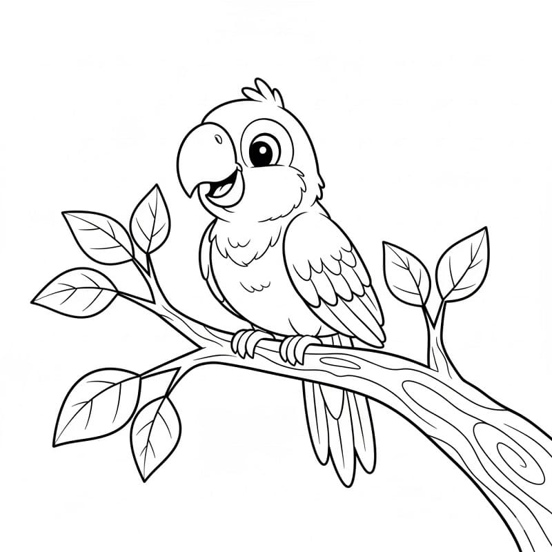 Pappagallo da Stampare da colorare