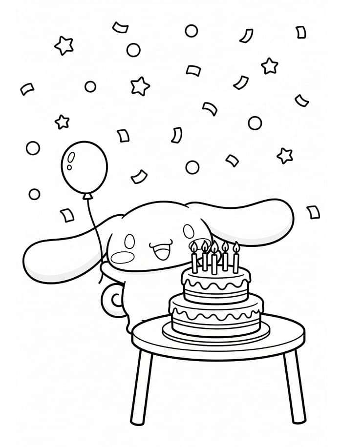 Piccolo Cinnamoroll da colorare