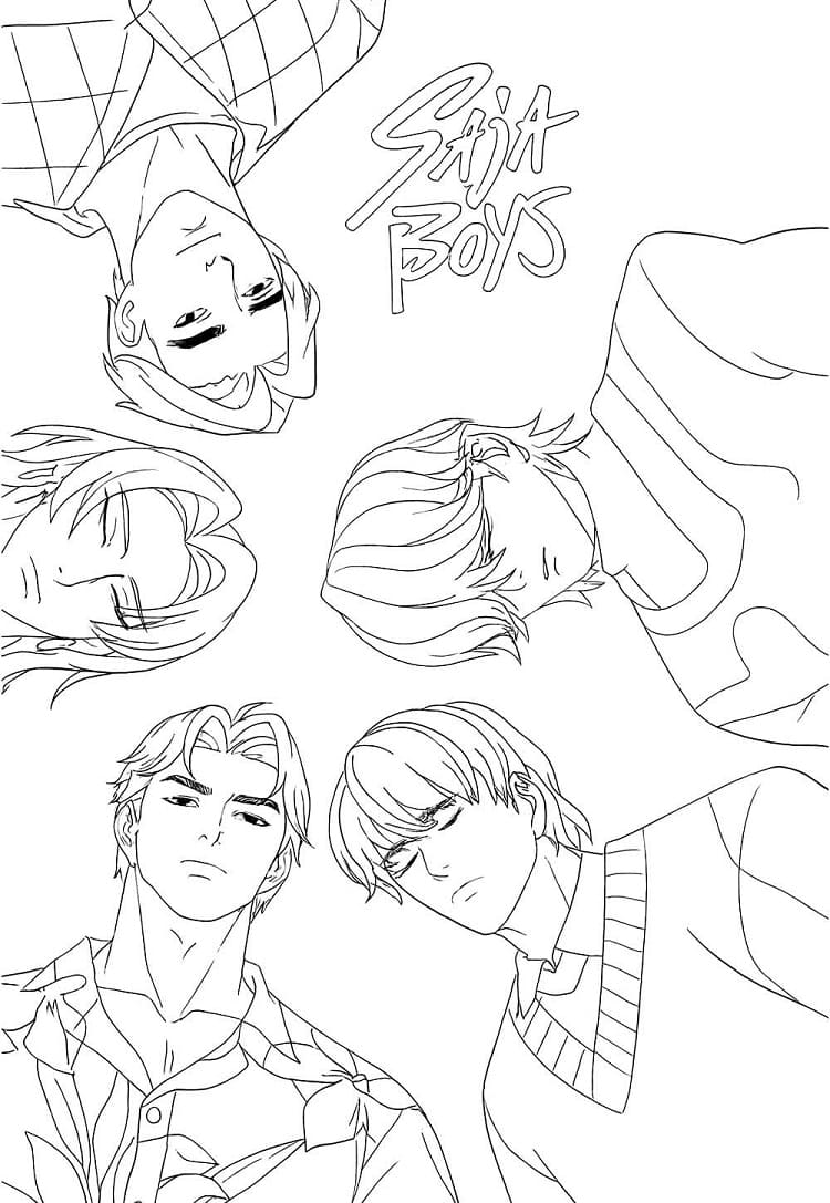 Saja Boys Omaggio da colorare