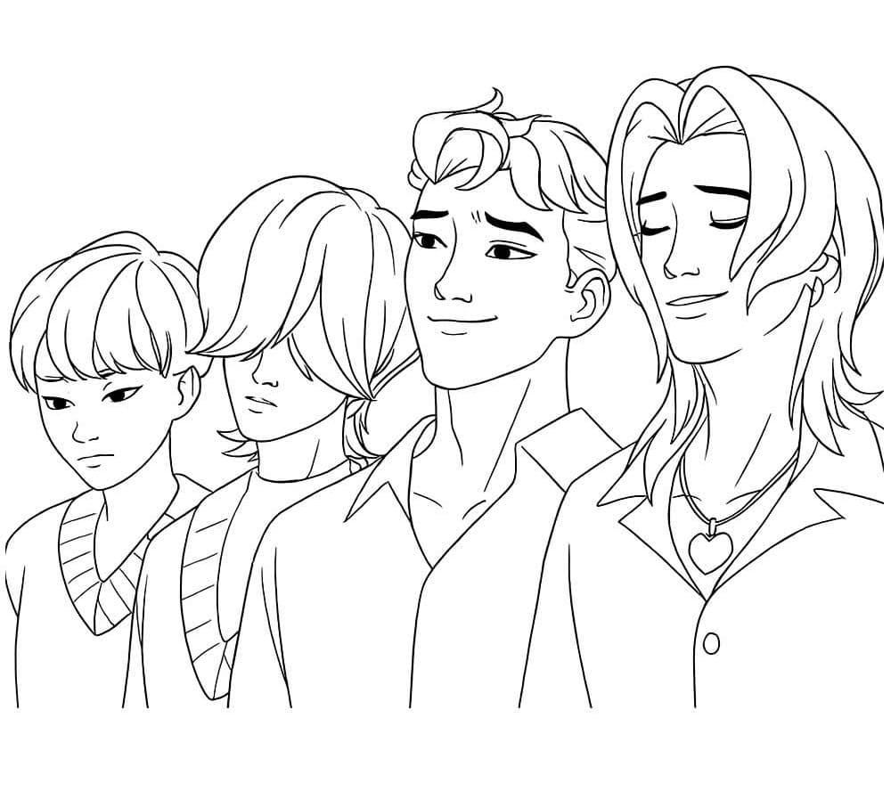 Saja Boys per Bimbi di 3 Anni da colorare