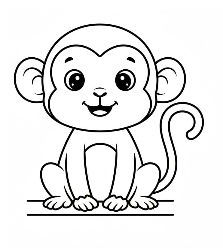 Scimmia Fantastica da colorare