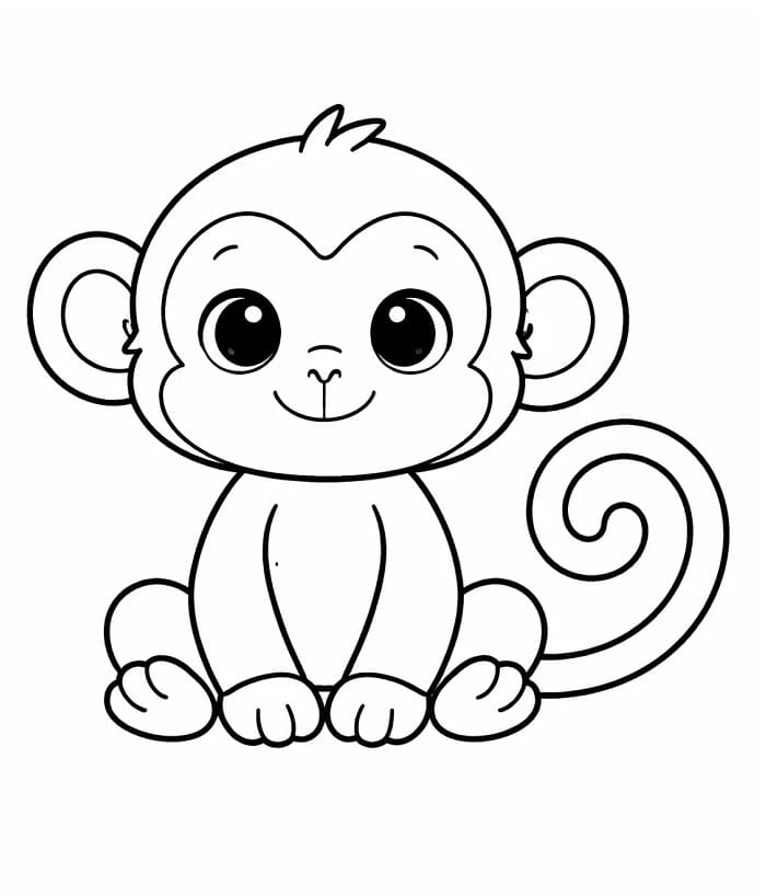 Scimmia Leggera da colorare