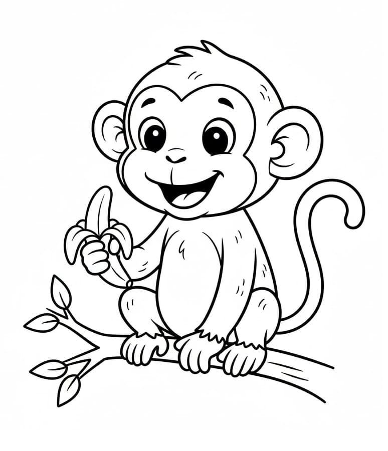 Scimmia Normale da colorare