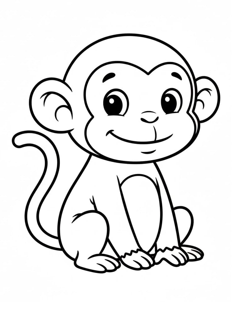 Scimmie da colorare