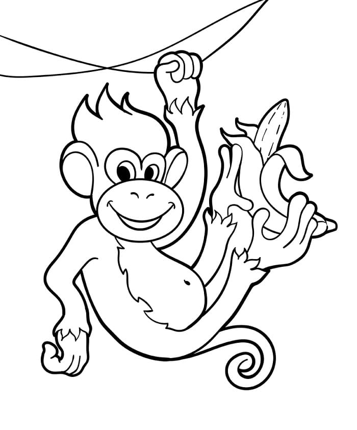 Scimmia Straordinaria da colorare