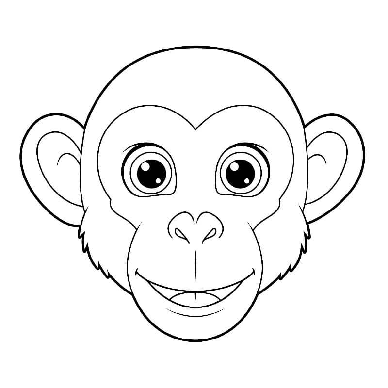Scimmia per Bimbi di 2 Anni da colorare