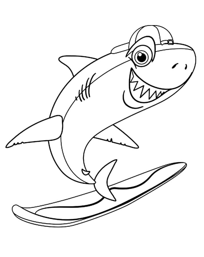 Squalo (1) da colorare