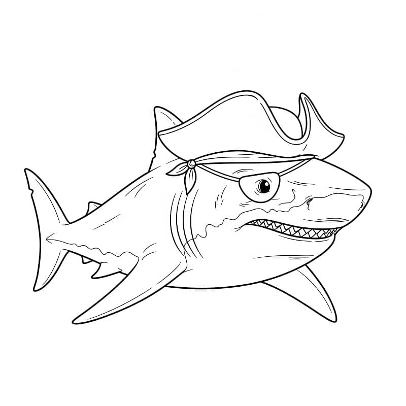 Squalo (5) da colorare