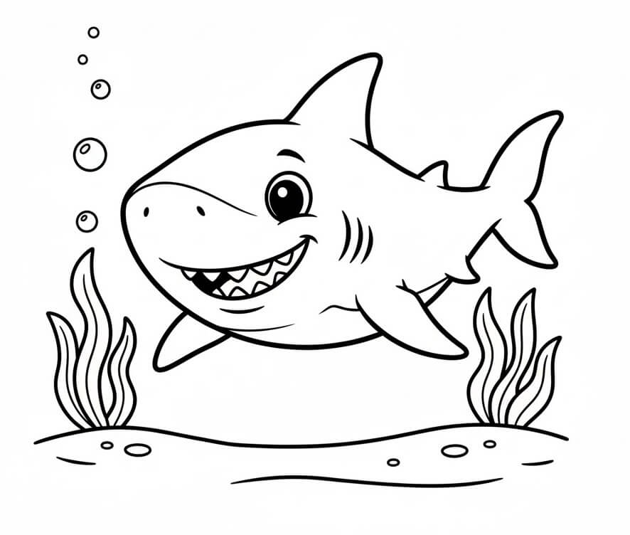 Squalo Fantastico da colorare