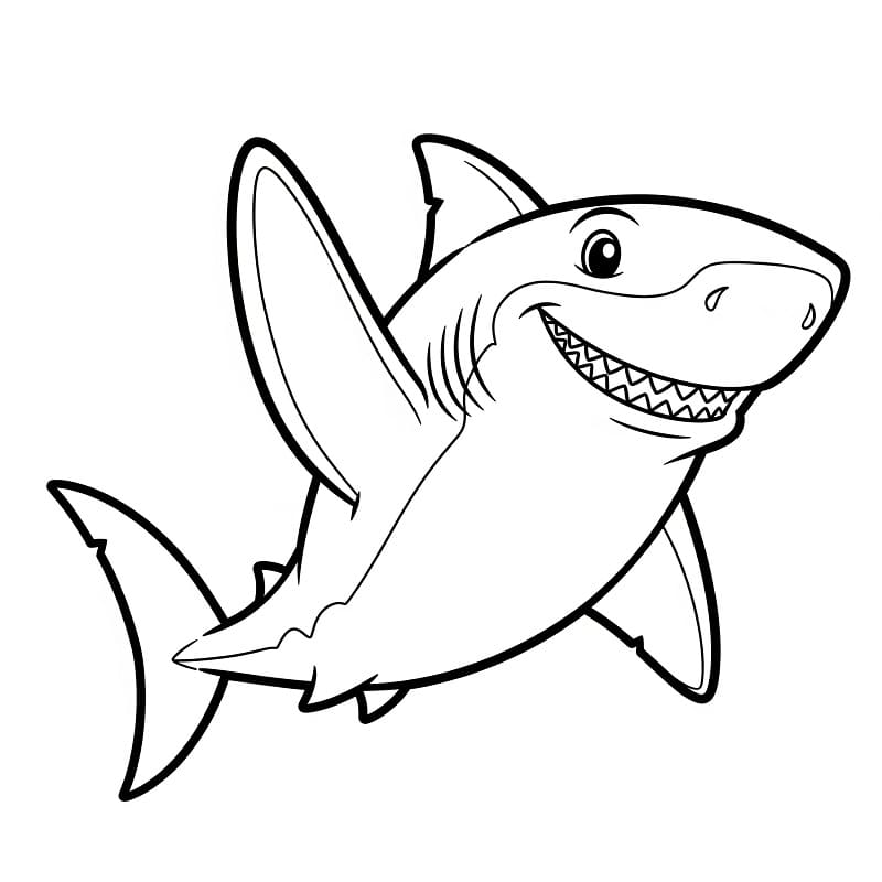 Squalo Omaggio da colorare