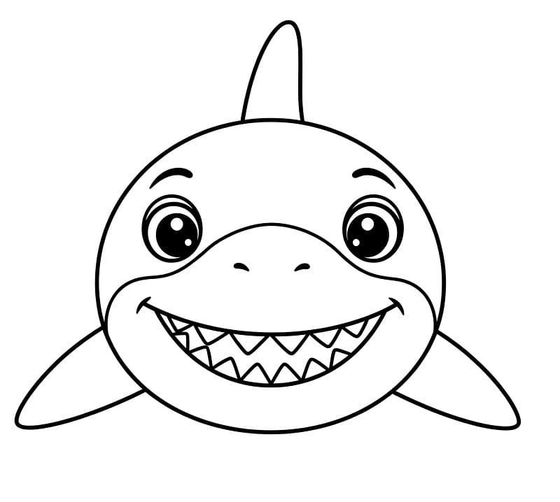 Squalo Stampabile per Piccoli da colorare